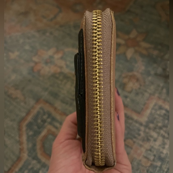 CHLOE Bow Wallet Clutch Leather Zippy Black & Mauve Pink - Picture 9 of 15